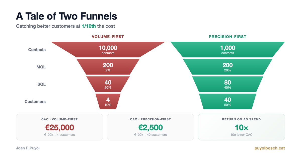 A Tale of Two Funnels: Catching Better Customers at 1/10th the Cost hero image